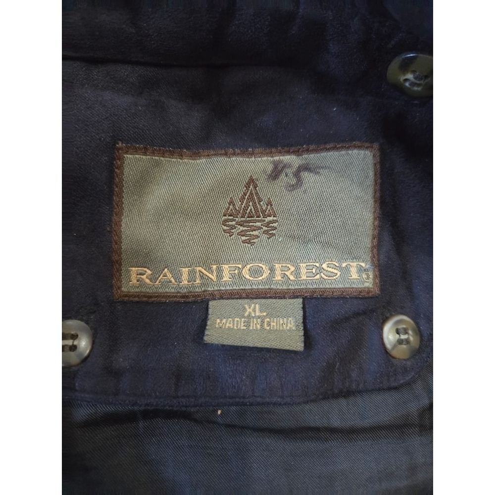 Vintage Rainforest Mens XL Down Lined Chore Jacket Barn Coat Heritage Navy - Picture 12 of 12